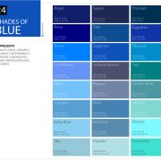 shades of blue color pattern chart
