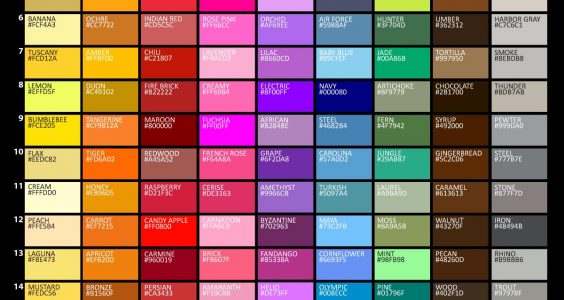 Featured image of post Name List Of Colors They are officially recognized and accepted by various institutions