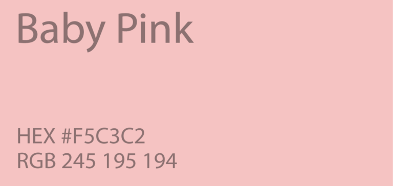 Baby Pink Color Paint Code Swatch Chart Rgb Html Hex 768x364 