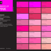 shades of pink color palette chart