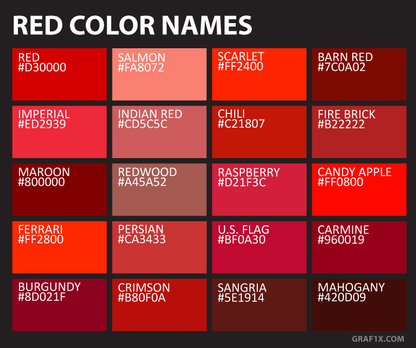 Dark Pink Color Chart